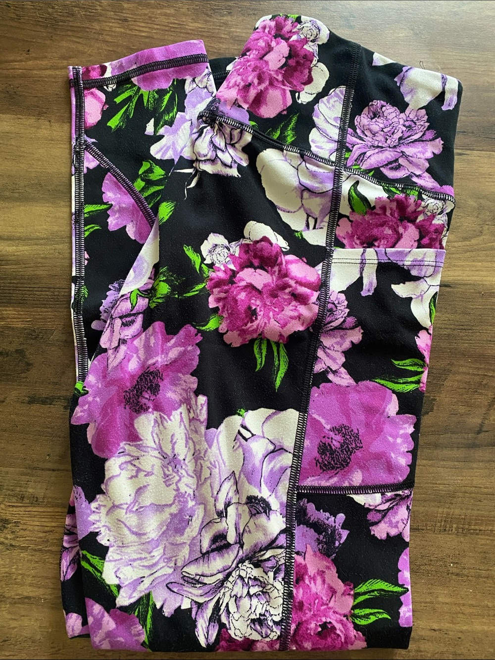 Victoria's Secret Black Floral Leggings
